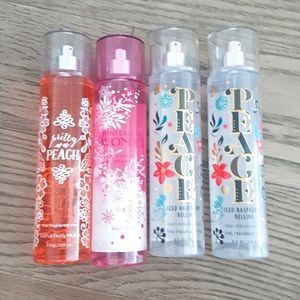 Bath and body works body mists set of four